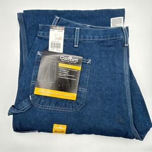 Carhartt Washed Denim Work Dungaree Pants Jeans Mens 44X32 B13 DST NWT NOS